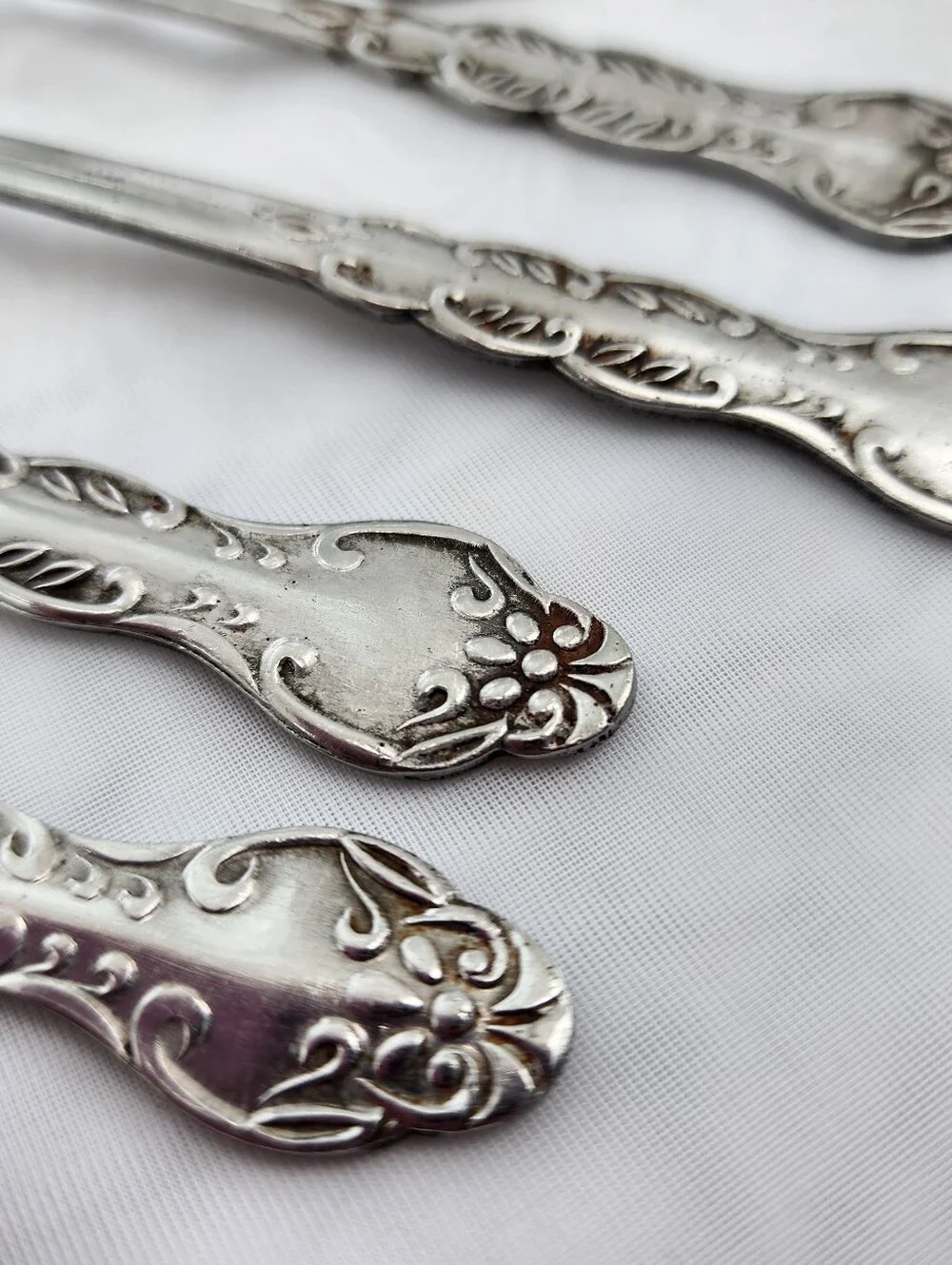 5 Pcs Vintage Flatware Lot Retired Nancy Pattern National Stainless Japan Floral